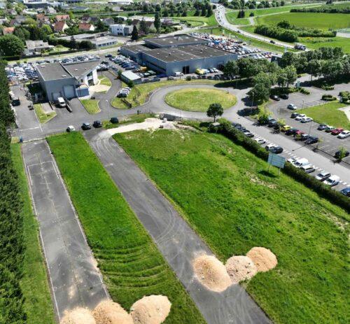 Vue aérienne du terrain ZAC Coigneau
