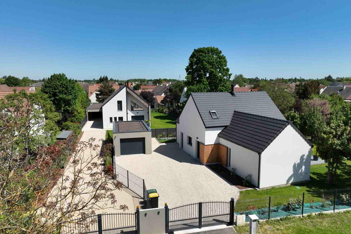 Vue aérienne de la maison individuelle du CLOS DES MONTEES